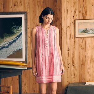 Faherty Isha Dress in Granita Stripe - M